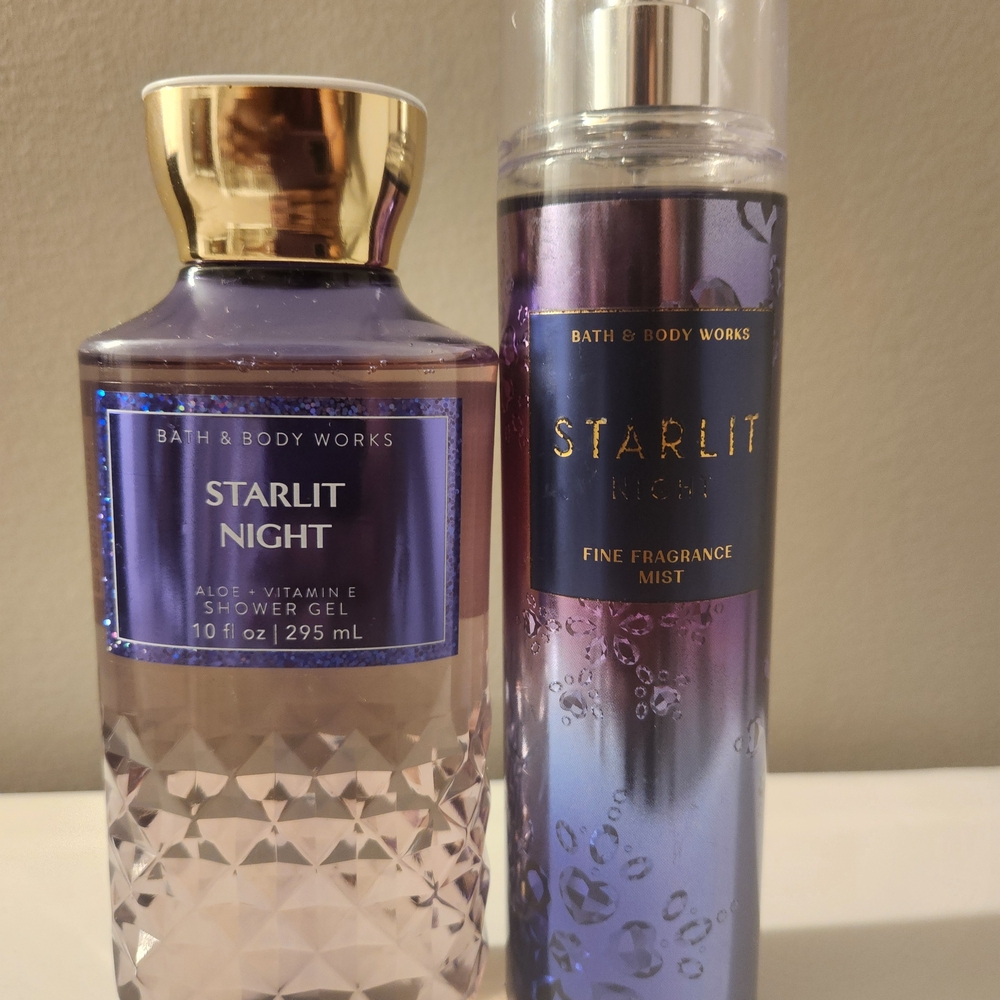 Bath & Body Works Starlit Night Purple and Gold Set